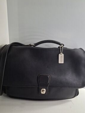 Coach Vintage Companion Briefcase 5160 – Black Leather – Made in Mexico (1999)